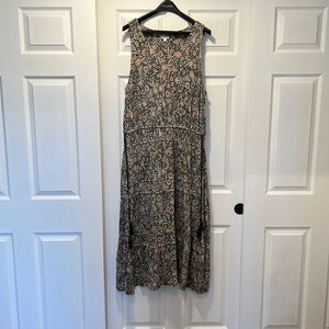 J.Jill buttery soft sleeveless spring dress. Extremely flattering shirred waist